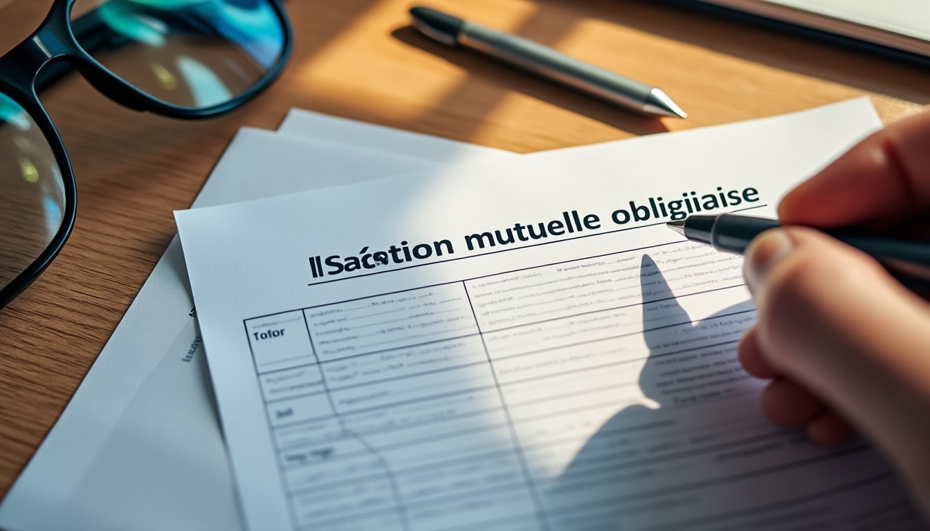 Exemple de fiche de paie avec mutuelle obligatoire expliqué simplement